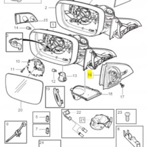 Uszczelnienie lewego lusterka Volvo OE XC60 (-17) - obrazek 2