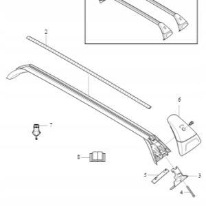 Bagażnik dachowy bazowy Volvo S60 S60CC 30756562 - obrazek 3