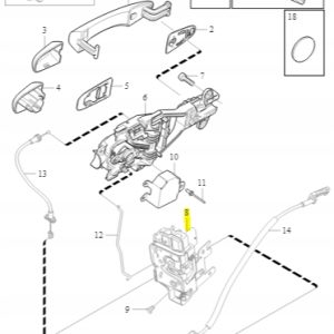 Zamek drzwi prawy tył Volvo V40 31440398 - obrazek 2