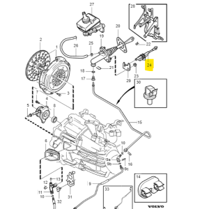 Czujnik pedału sprzęgła Volvo C70 V70 S60 S80 XC90 - obrazek 2