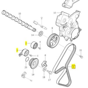 Zestaw paska rozrządu Volvo D4162T - obrazek 5