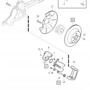 Klocki hamulcowe Tył Volvo S60 (11-18) V60 (-18) - obrazek 2