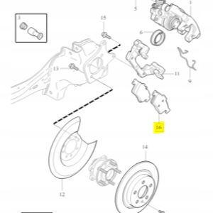 Klocki hamulcowe tylne Volvo V40 V40CC 32373165 - obrazek 2