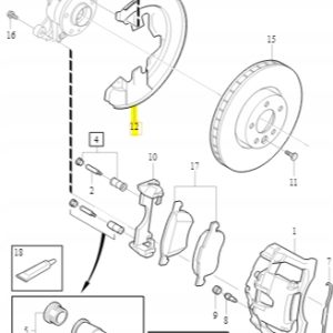 Osłona tarczy hamulcowej lewy przód Volvo - obrazek 2
