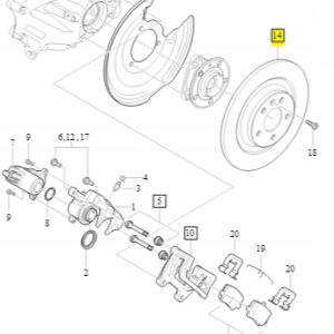 Tarcza Hamulcowa 16'' tył Volvo XC40 - obrazek 2