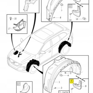 Chlapacze przednie Volvo XC60 (14-17) z progami - obrazek 3