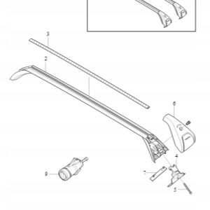 Bagażnik dachowy relingi Volvo V60 30756565 - obrazek 4