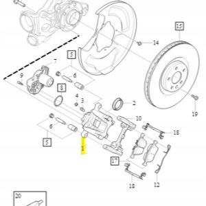 Zacisk hamulcowy lewy tył Volvo 36010009 - obrazek 2