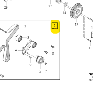 Zestaw rozrządu Volvo 2.0 32213097 - obrazek 2