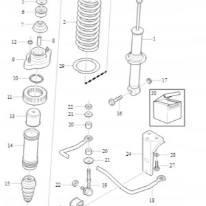 Poduszka stabilizatora Volvo V40 S40 30875788 - obrazek 2