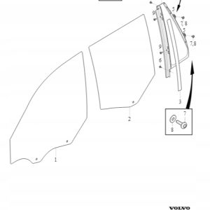SZYBA BOCZNA VOLVO 31651877 / 32132029 XC90 - obrazek 4