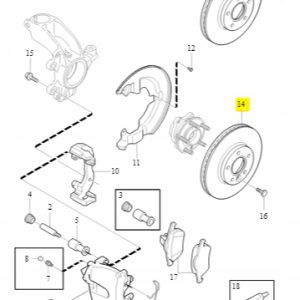 Tarcza Hamulcowa 16'' przód Volvo V40 V40CC - obrazek 2