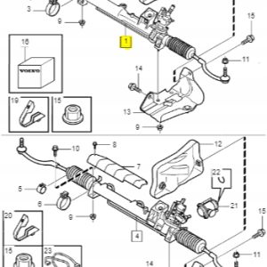 Przekładnia kierownicza Volvo S60 V70 36050357 - obrazek 2