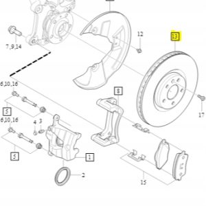 Tarcza hamulcowa przednia 17'' Volvo XC40 - obrazek 2