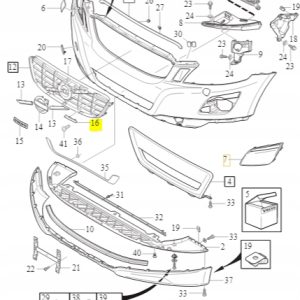 Emblemat logo R-Design na grill Volvo OE 31290606 - obrazek 2