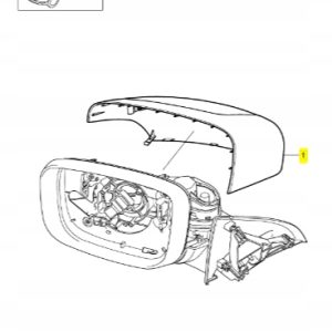 Zestaw obudowy lusterek Silver Metalic Volvo XC60 - obrazek 3