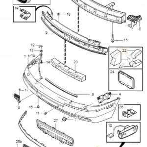 LISTWA ZDERZAKA PRZEDNIEGO VOLVO S40 V40 30800914 - obrazek 2