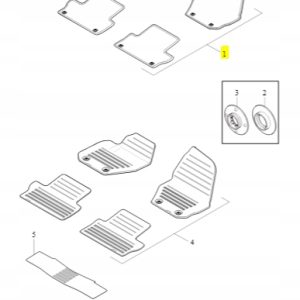 Dywaniki tekstylne R-Design Volvo V40 31354072 - obrazek 2