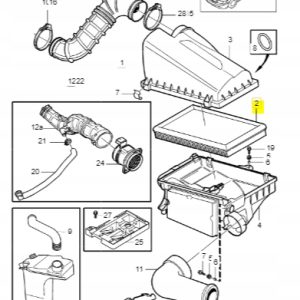 Wkład filtr powietrza Volvo S40 V40 30644368 ASO - obrazek 2