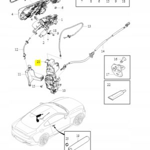 Osłona lewego zamka drzwi Volvo 32310709 - obrazek 2