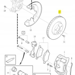 Tarcza hamulcowa przód 16'' Volvo S60 S80 S80L - obrazek 2