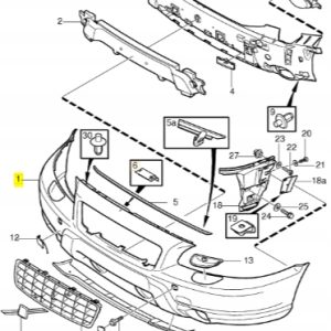 Zderzak przedni V70 / XC70 Volvo 8620579 - obrazek 2