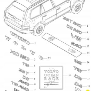 Emblemat logo 'XC90' Volvo Executive - obrazek 2