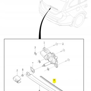 Pióro tylnej wycieraczki Volvo OE V60 31416447 ASO - obrazek 2