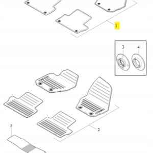 Dywaniki tekstylne Czarne Volvo S/V60/CC 39801568 - obrazek 2