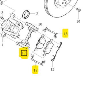 Klocki hamulcowe Tył Volvo OE 32379535 - obrazek 3