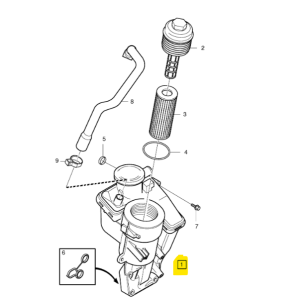 Obudowa filtra oleju Volvo OE 31338685 - obrazek 2