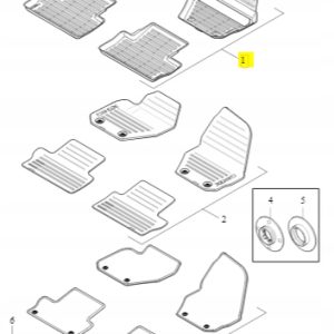 DYWANIKI GUMOWE BEŻOWE VOLVO XC60 2009-14 - obrazek 2