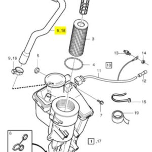 Przewód odmy filtra oleju Volvo OE 5cyl 8670008 - obrazek 3